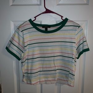 Short Striped Pastel T- Shirt